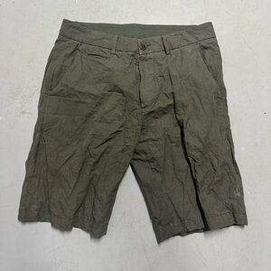 Standard James Perse Shorts Men Sz 32 Green Relaxed Fit Utility Button Fly Chino